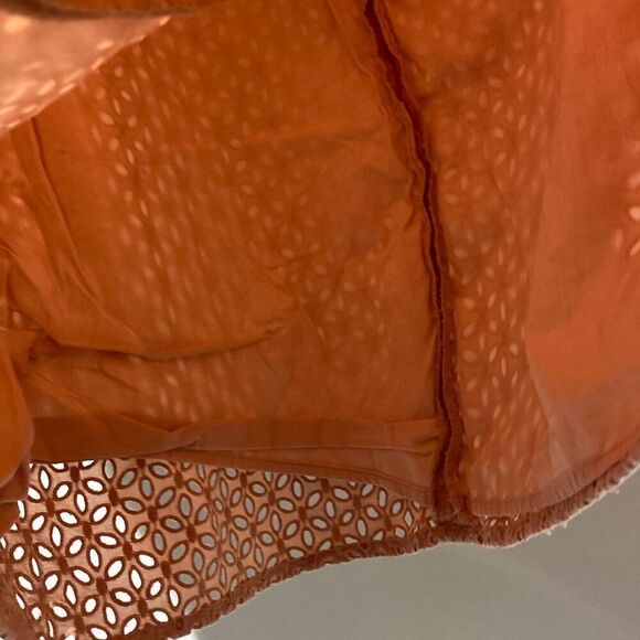 Ann Taylor Loft Women's Brown Eyelet Lace Mini Skirt Size 14 - Picture 7 of 9